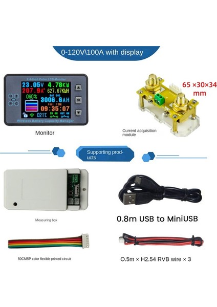 VAC8710F 2 4 Inç Kablosuz Voltaj Ölçer+Edinme Modülü+Kılıf Kılıf Kapasitesi Güç Dedektörü 120V 100A (Yurt Dışından) fırsatları