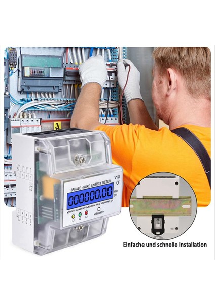 3 Faz Güç Ölçer DTM024 Dijital LCD Ekran Enerji Ölçer Elektrik Kilowatt Saat Metre 220/380V 5-100A (Yurt Dışından) indirimleri