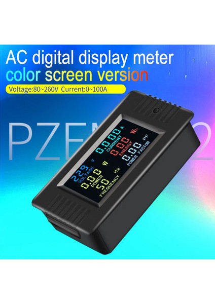 Peacefair PZEM-022 Dijital Metre 6in1 Renk LED Ekran Tek Faz Enerji Ölçer Voltmetre Kwh Metre+Açık Ct 100A (Yurt Dışından) modelleri