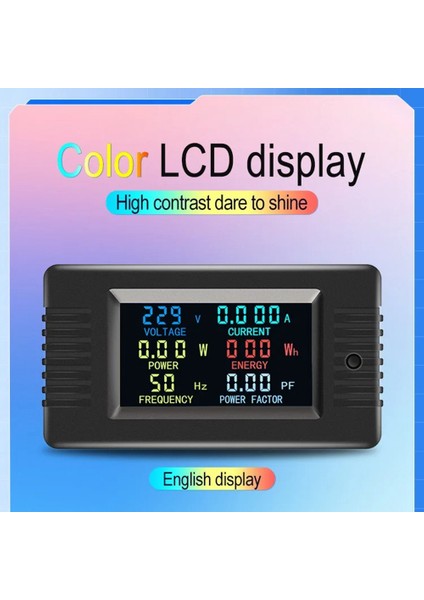 Peacefair PZEM-022 Dijital Metre 6in1 Renk LED Ekran Tek Faz Enerji Ölçer Voltmetre Kwh Metre+Açık Ct 100A (Yurt Dışından) indirimleri