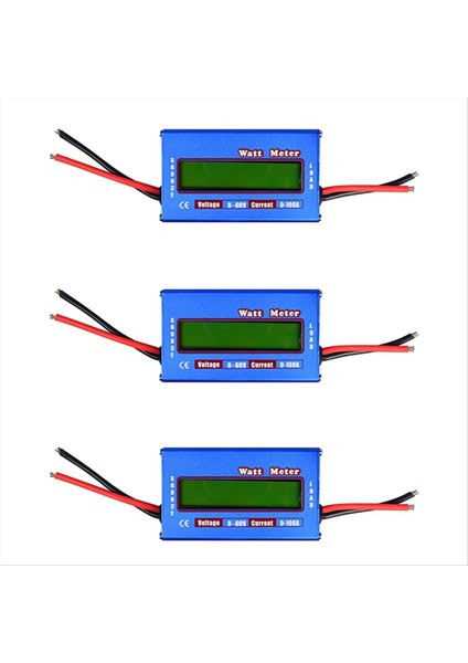 3pcs Mavi Rc Watt Metre Wattmetre Test Cihazı Denetleyici Dengeleyici Şarj Cihazı Ev Elektrik Enstrümanları Için Rc Araçlar Malzemeler (Yurt Dışından)