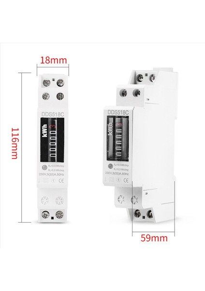 2x Hanehalkı Dın Demiryolu Tek Fazlı Elektrik Güç Tüketimi Wattmetre Enerji Ölçer Kwh Sayacı (Yurt Dışından) fırsatları