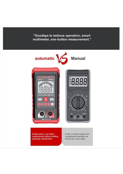 Habotest Akıllı Dijital Multimetre Otomatik Dijital Multimetre 4000 Sayım Otomatik Dijital Multimetre Dijital Multimetre (Yurt Dışından) modelleri