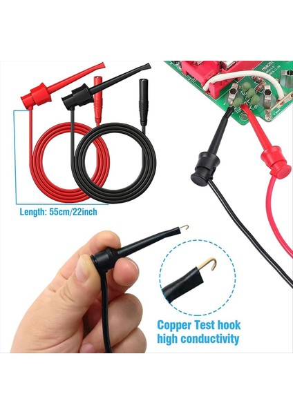25PCS Multimetre Test Kuaftakları Kit Değiştirilebilir Timsah Klipsleri Tel Delici Problar Timsah Klipsleri (Yurt Dışından) modelleri