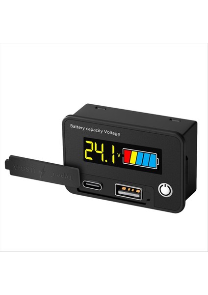 Dc 8-30V LCD Dijital Pil Voltmetre Kapasite Göstergesi Lityum Asit Pil Voltaj Test Cihazı Tiper Typec Çıkışı A (Yurt Dışından) fiyatları