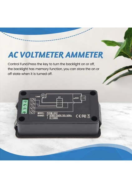En Yeni Ac 6ın1 220V 100A Tek Faz Dijital Panel Amp Volt Akım Ölçer Watt Kwh Güç Faktörü Ct ile (Yurt Dışından) fırsatları