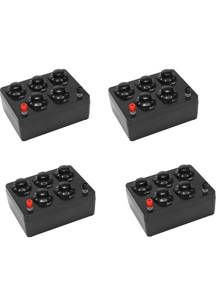 4x Siyah Direnç Kutusu Demir Değişken On Yılı Direnç Direnç Kutusu 0-9999 9 Ohm 165X125X60MM Forfizik Öğretim (Yurt Dışından)