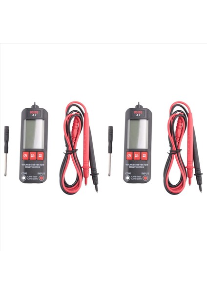 2x Bıde A1 Voltaj Test Cihazı Dedektörü Multimetre Renk Ekran Ifadesi Olmayan Elektrik Kalem Çift Aralıklı Canlı Tel Test (Yurt Dışından)