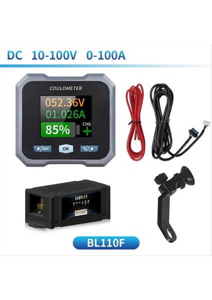 BL110F Coulometre Akü Ölçer DC10-100V 0-100A Elektrikli Quadricycycle Için Su Geçirmez Pil Ölçer ve Voltmetre C (Yurt Dışından) indirimleri
