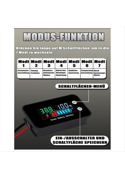 Ipx7 Su Tablosu Akay Monitör 7-100V Araba Motosiklet Golf Sepeti Pil Ölçer Buzzer Alarmı ve Sıcaklığı (Yurt Dışından) modelleri