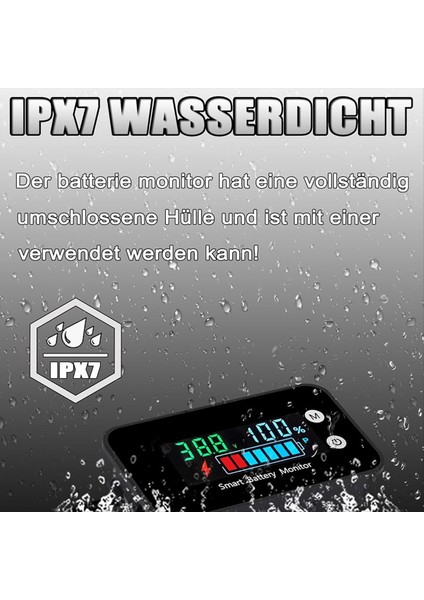 Ipx7 Su Tablosu Akay Monitör 7-100V Araba Motosiklet Golf Sepeti Pil Ölçer Buzzer Alarmı ve Sıcaklığı (Yurt Dışından) fırsatları