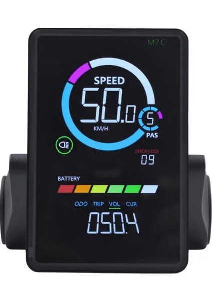 M7C-2 Elektrikli Bisiklet LCD Ekran Metre 24V 36V 48V 60V E Scooter LCD Panel USB Uart ile Dağ Elektrikli Bisiklet 6pin (Yurt Dışından) indirimleri