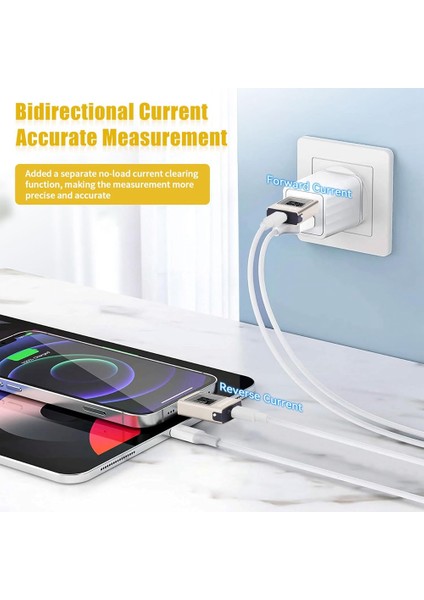 Atorch USB C Test Cihazı Güç Ölçer Type-C Test Cihazı Dijital Multimetre 4-50V 0-12A Voltaj Akım Test Merkezi Voltaj Dedektörü A (Yurt Dışından) fırsatları