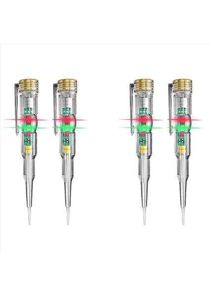 4pcs 24-250V Elektrikçi Devre Test Cihazı Kalemi Duyarlı Elektrik Test Cihazı Kalemi LED Göstergesi Işık Su Geçirmez (Yurt Dışından)