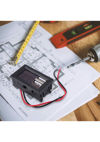 Kırmızı LED Dijital Ekran Voltmetre Mini Voltaj Metre Volt Test Cihaz Paneli Dc 12V Otomobil Motosiklet Araçları USB 5V2A Çıkış 12 6V Pil (Yurt Dışından) fiyatları