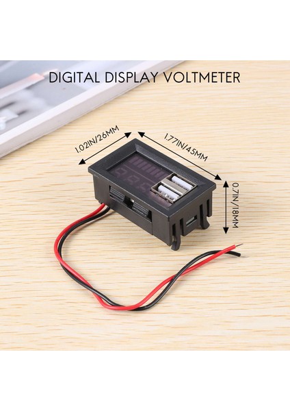 Kırmızı LED Dijital Ekran Voltmetre Mini Voltaj Metre Volt Test Cihaz Paneli Dc 12V Otomobil Motosiklet Araçları USB 5V2A Çıkış 12 6V Pil (Yurt Dışından) indirimleri