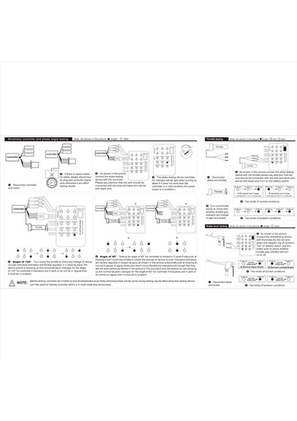 3pc 24V/36V/48V/60V/72V Electro Araç E-Bisiklet Scooter Fırçasız Motor Kontrolör Test Cihazı Modül Yüksek Performans (Yurt Dışından) fırsatları