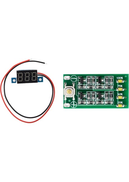 3s 11 1V Lityum Pil Kapasitesi Gösterge Modülü ile Mini Dijital Voltmetre LED Voltaj Ekran Paneli 3 3-30V (Yurt Dışından)