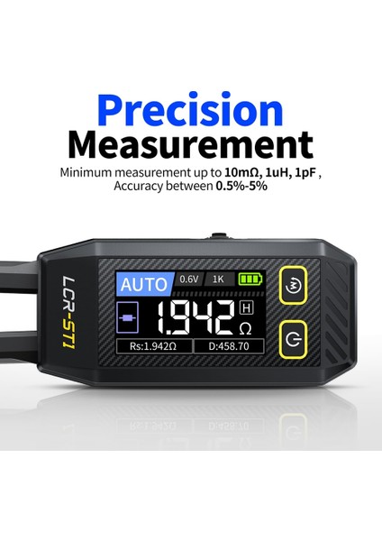 Fnirsi Lcr-St1 10KHZ Lcr Metre Tweezer Mini Akıllı Smd Test Cihazı Otomatik Bileşen Tanıma Bileşen Analizi (Yurt Dışından) fırsatları