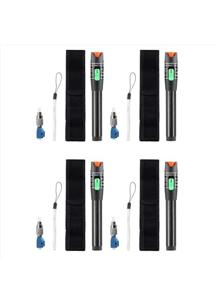 4x Görsel Fay Bulucu 30MW Optik Fiber Kablo Test Cihazı Fc Erkek Ila Lc Dişi Adaptörü 30KM Kırmızı Işık Kaynağı Metre (Yurt Dışından)