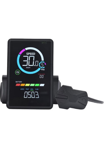 M7C-2 Elektrikli Bisiklet LCD Ekran Metre 24V 36V 48V 60V E Scooter LCD Panel USB ile Dağ Elektrik Bisikleti Sm 6pın (Yurt Dışından)