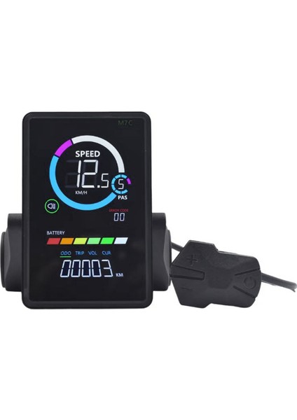 M7C-2 Elektrikli Bisiklet LCD Ekran Metre 24V 36V 48V 60V E Scooter LCD Panel USB ile Dağ Elektrik Bisikleti Sm 6pın (Yurt Dışından) fırsatları