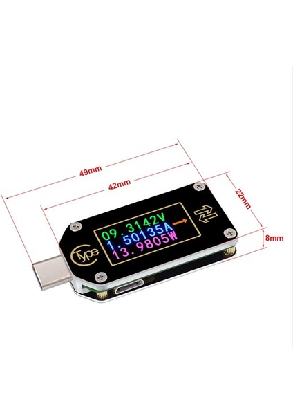Rd TC66 Tip-C Pd Tetikleyici USB Voltmetre Ampermetre Voltajı 2 Yollu Akım Metre Multimetre Pd Şarj Cihazı Pil USB Tester1 (Yurt Dışından) modelleri