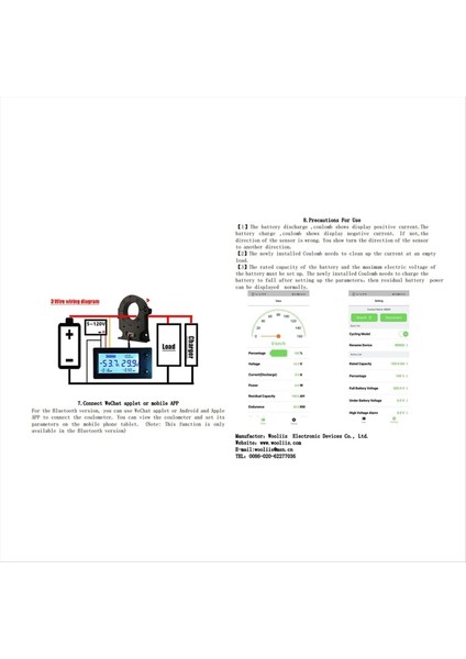 Salon Coulomb Metre Voltaj Akım Güç Elektrik Enerji Pil Kapasitesi 12V 24V 36V 48V Bluetooth Uygulama Ekran (C) (Yurt Dışından) indirimleri