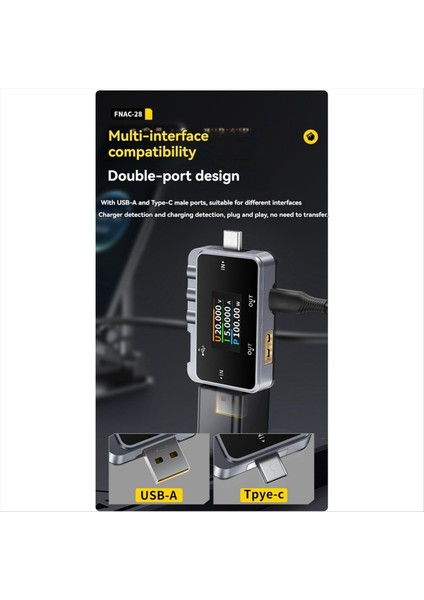 Voltaj Akım Güç Ölçümü Için LCD Ekranlı USB Test Cihaz Dijital Voltmetre Ampermetre Hızlı Şarj Algılama (Yurt Dışından) modelleri