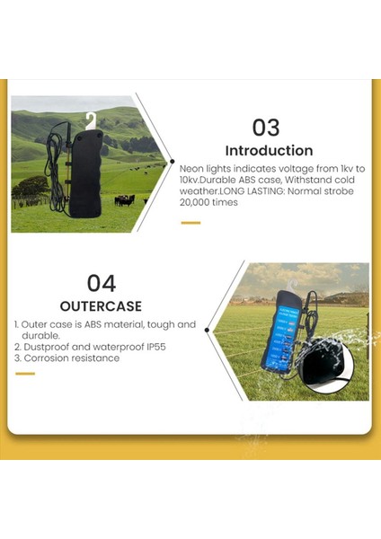 2x Ranch Çit Voltaj Test Cihazı 1000V Çit Voltaj Test Cihazı Yard Eskrim Test Cihazı (Yurt Dışından) fırsatları