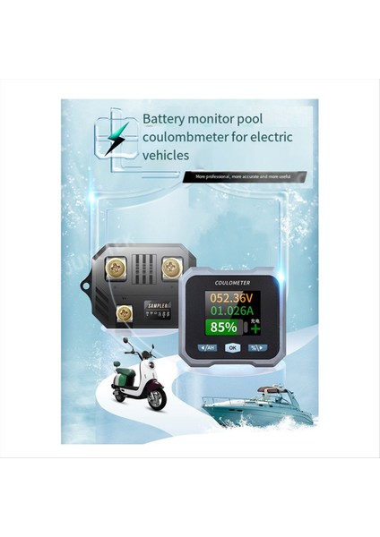 BL105F Coulomb Metre DC10-100V 0-50A Elektrikli Iki Tekerlekli Aracı Için Su Geçirmez Pil Ölçer ve Voltmetre C (Yurt Dışından) indirimleri