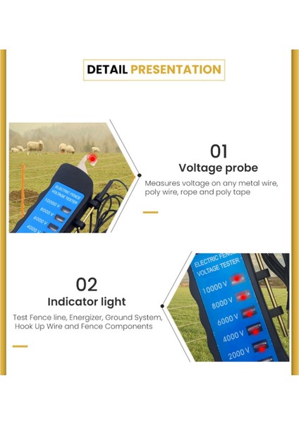 Çift Çit Voltaj Test Cihazı 1000V Çit Voltaj Test Cihazı Yard Eskrim Test Cihazı (Yurt Dışından) fiyatları
