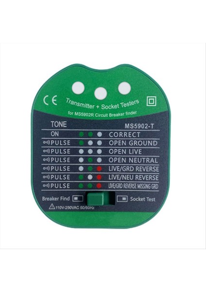 MS5902R Devre Kesici Bulucu Otomatik Sigorta Soket Test Merkezi Kış Kısa Devret Sürücü Demıtör Dıstıctore Ab Fişi (Yurt Dışından)