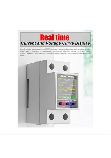 Atorch GR2P Elektrik Ölçer Tuka Ray Güç Enerji Ölçer AC50-320V Dijital Ekran Monitör Voltaj Eğrisi Temel Sürüm Ampermetre (Yurt Dışından) fırsatları