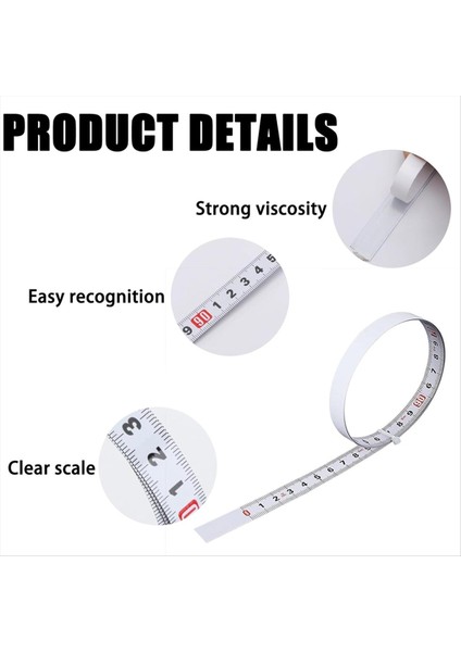 3 Parçalı Kendi Yapışkanlı Bant Maddesi 39 Inç Sol ve Sağ Metal Metrik Bant Ölçütü 78 Inç Merkezden Yan Okuma Bandı (Yurt Dışından) fiyatları