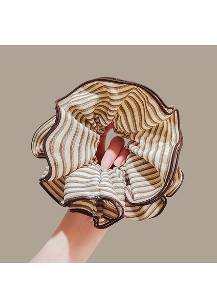 Yeni Hafif Gazlı Bez Çok Katmanlı Kalın Saç Halkası Kıdemli Mizaç Duygusu At Kuyruğu Saç Halkası Plaka Saç Hapı Kafa Kore Saç Aksesuarları (Yurt Dışından)