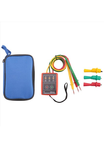 Yeni 3 Faz Dizisi Döndürme Test Cihazı Gösterge Dedektör Ölçer LED Buzzer Taşınabilir Kese TD-LED02 (Yurt Dışından)