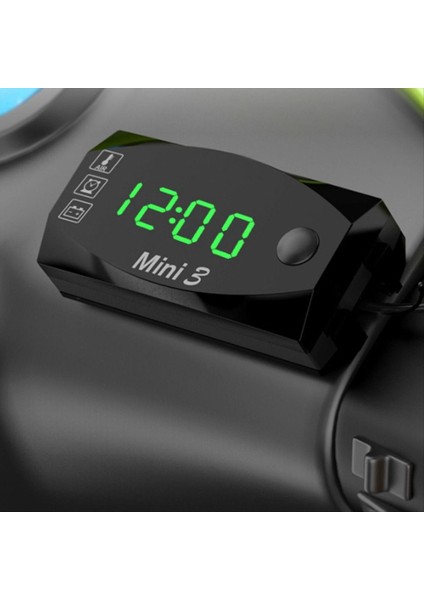 LCD Ekran Voltmetre Su Geçirmez IP67 Motosiklet Scooter Otomobil Teknesi Için Dijital Zaman Saati 3-1 Arada Termometre Mavi Işık (Yurt Dışından) fırsatları