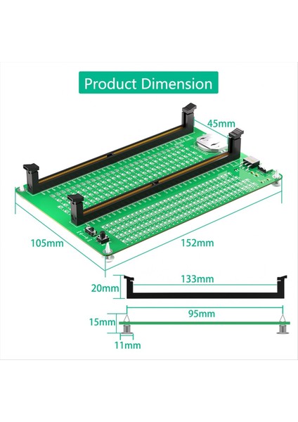 Ddr5 Rdımm/udımm Bellek Test Cihazı Ddr5 Hafıza Test Kartı Masaüstü Bilgisayar Için LED Göstergeleri (Yurt Dışından) indirimleri