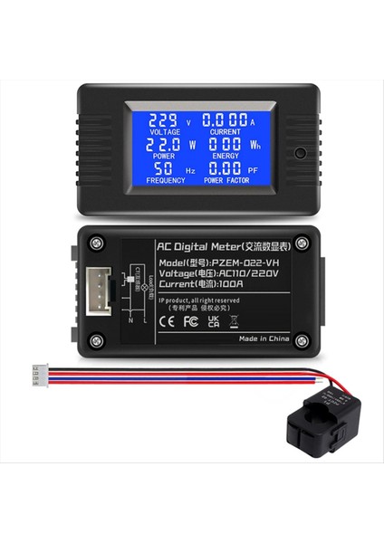 Ac 110V 100A LCD Ekran Açılış Ct Dijital Voltmetre Ampermetre Voltaj Akım Test Cihazı Güç Enerji Frekansı (Yurt Dışından) fiyatları