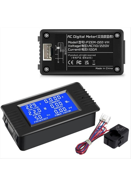 Ac 110V 100A LCD Ekran Açılış Ct Dijital Voltmetre Ampermetre Voltaj Akım Test Cihazı Güç Enerji Frekansı (Yurt Dışından) fırsatları