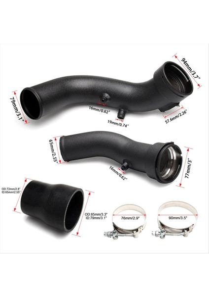 Bmw N55 M135I N55 M235I 2012-2016 Için Alüminyum Hava Girişi Turbo Şarj Borusu (Yurt Dışından)