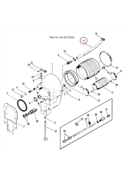 3x 32-4172533 Mercruiser Için Su Giriş Hortumu Alfa Gen1 &amp 2 3/4inch Gimbal 32-4172533 32-8M0062309 (Yurt Dışından) fiyatları