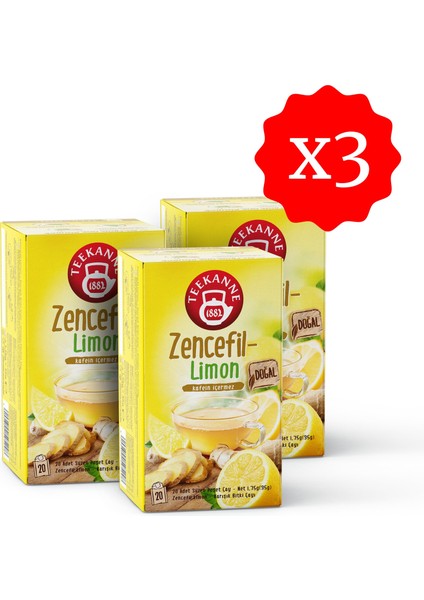 Teekanne Zencefil Limon Karışık Meyve Çayı x 3 Adet