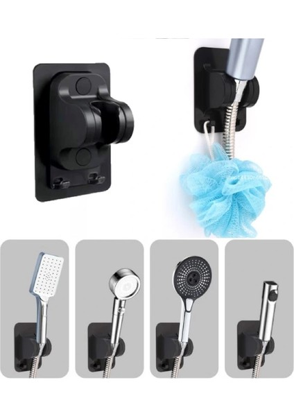 Bfs Yapışkanlı Duş Başlığı Tutucu Ayarlı Askılı Siyah fiyatları