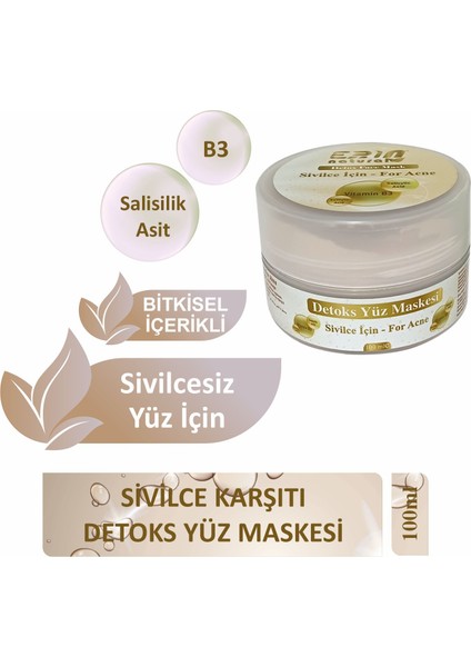 Sivilce Karşı Detoks Yüz Maskesi 100 ml