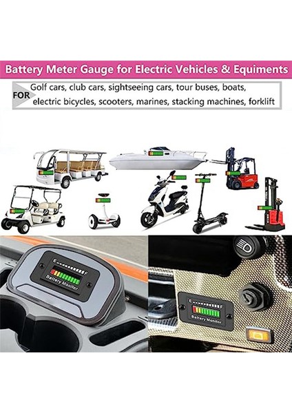 12V 24V 36V 48V 60V 72V LED Pil Monitör Göstergesi Pil Yakıt Göstergesi Göstergesi Lityum Iyon Pil Test Cihazı (Yurt Dışından) fırsatları