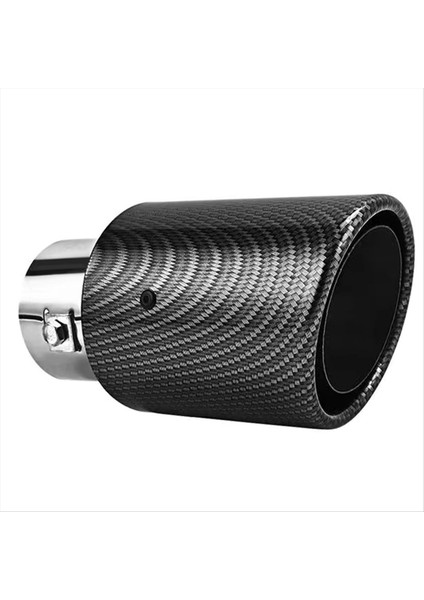 LED Susturucu Karbon Fiber Egzoz Susturucu Boru Ucu 63-65MM Giriş Aydınlık Kuyruk Boğaz Otomatik Modifiye Paslanmaz Kuyruk Boğaz (Yurt Dışından)