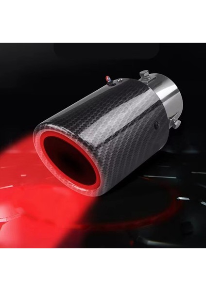 LED Susturucu Karbon Fiber Egzoz Susturucu Boru Ucu 63-65MM Giriş Aydınlık Kuyruk Boğaz Otomatik Modifiye Paslanmaz Kuyruk Boğaz (Yurt Dışından) fiyatları