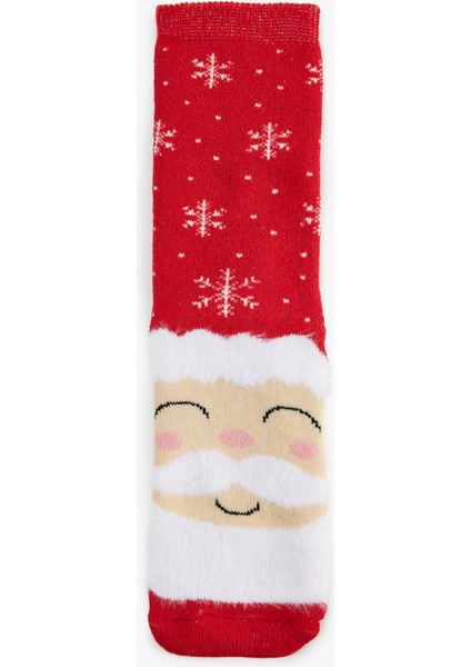 Noel Baba Desenli Havlu Yılbaşı Çorabı fiyatları